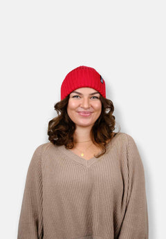 Hoofdverwarming beanie rood