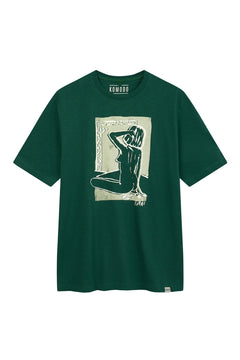 Cheeky Tee Organic Cotton Teal Green