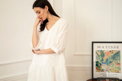 Jasmine linnenjurk wit
