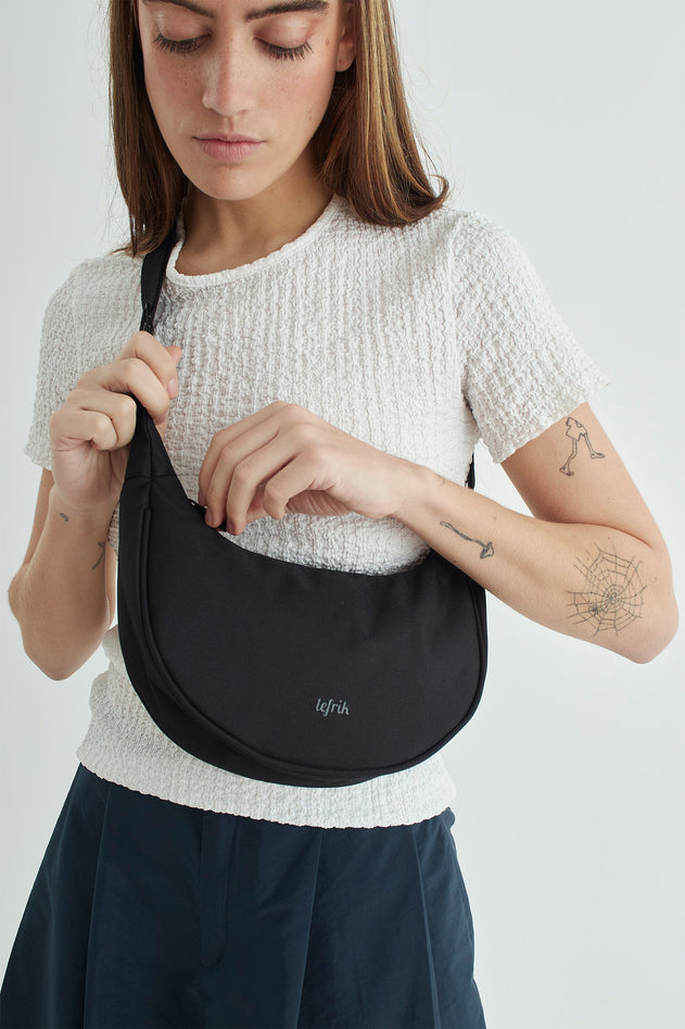 Lua Half Moon Bag Black