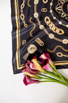 Enteliér Silk Scarf zwart