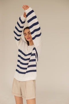 Lniane Linnen Korte broek Beige