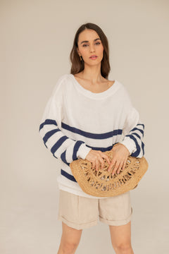 Lniane Linnen Korte broek Beige