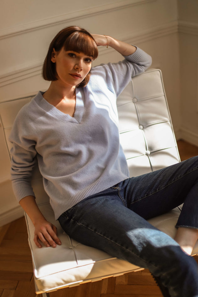 Enteliér Kasjmier Trui Blauw