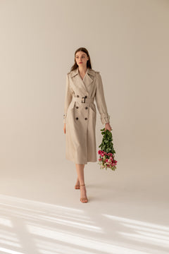 Enteliér Silk Trench Light Beige