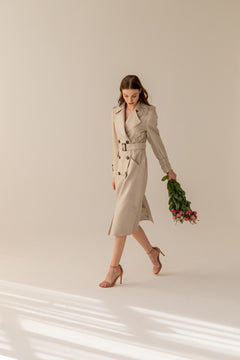 Enteliér Silk Trench Light Beige