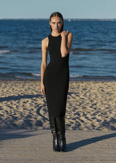 Nora Bamboo Jersey jurk zwart