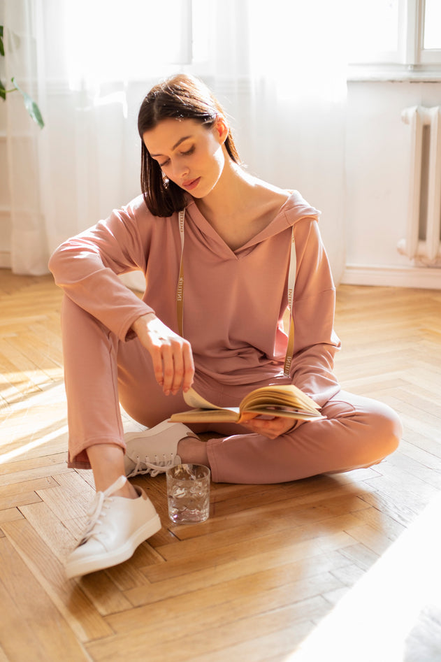 Enteliér sweatshirt vuil roze