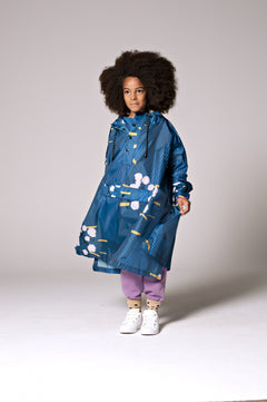 Kids' Japanese Blossom Rain Poncho