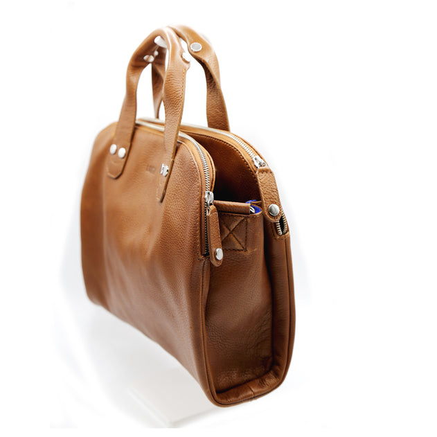 Johan Small Business Bag Cognac