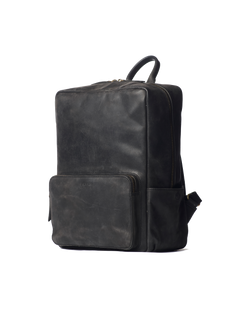 John Backpack Midi Black Hunter Leather