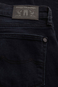 Juno medium blauw zwart versleten jeans
