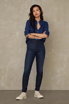 Christina High Jeans Gorbi Blue versleten