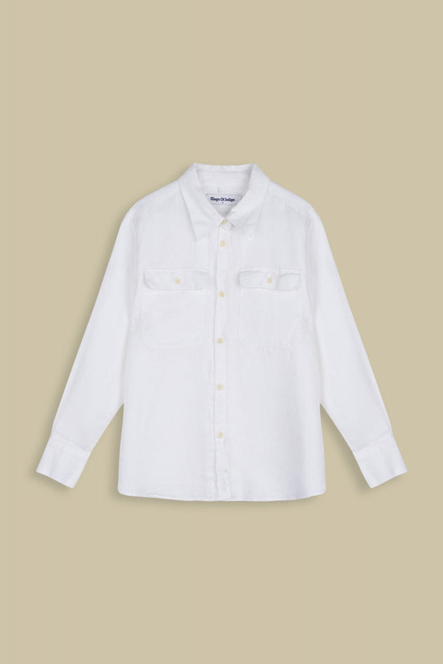 Charlene Linen Shirt Optical White