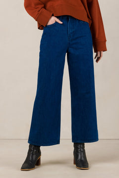 Elisabeth Cropped Jeans Stanley Ruimte Blauw Gespoeld