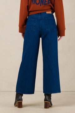 Elisabeth Cropped Jeans Stanley Ruimte Blauw Gespoeld