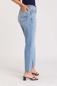 Caroline Cropped Jeans  Blue Reef Super Light