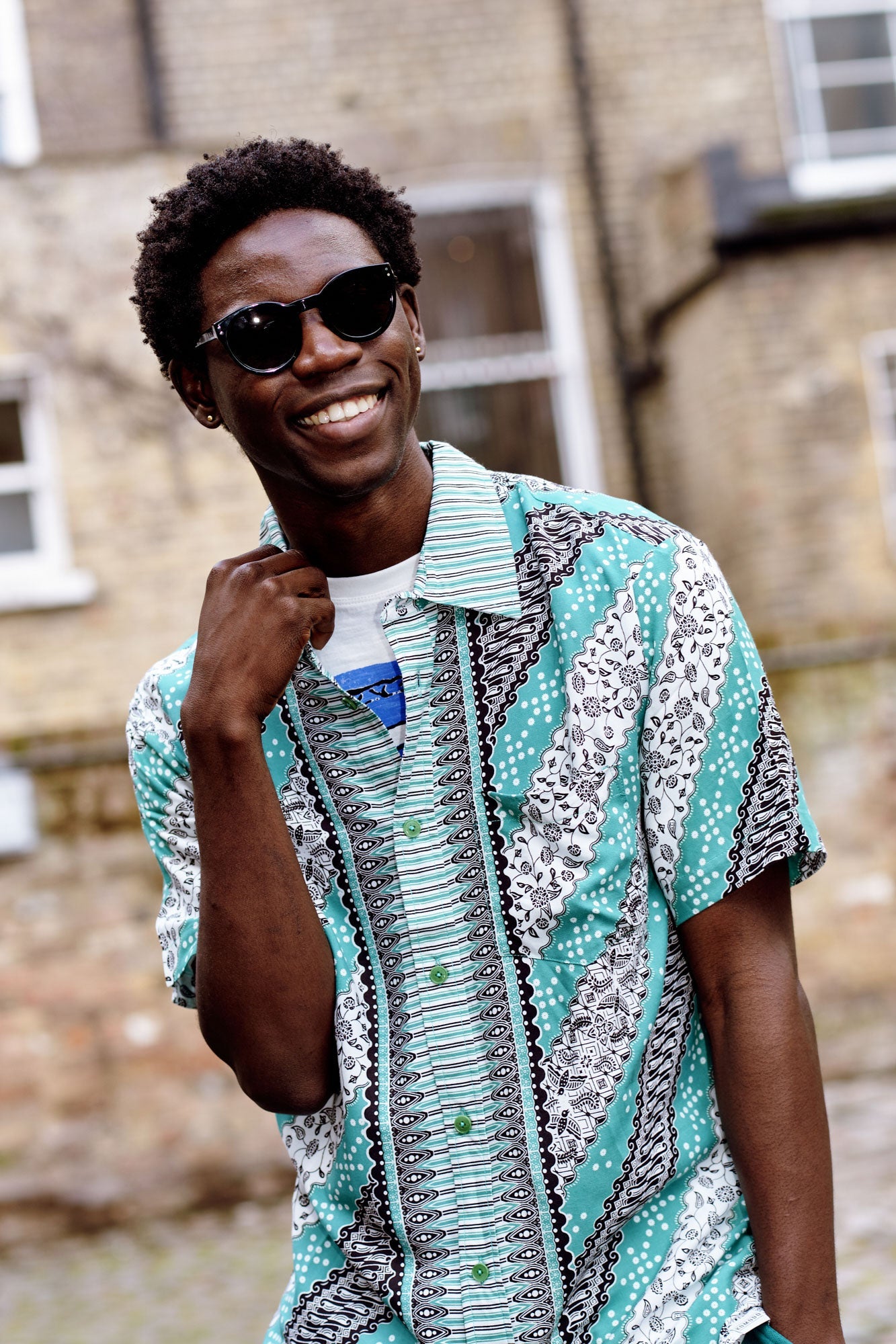 Hummingbird Rayon Shirt Summer Green