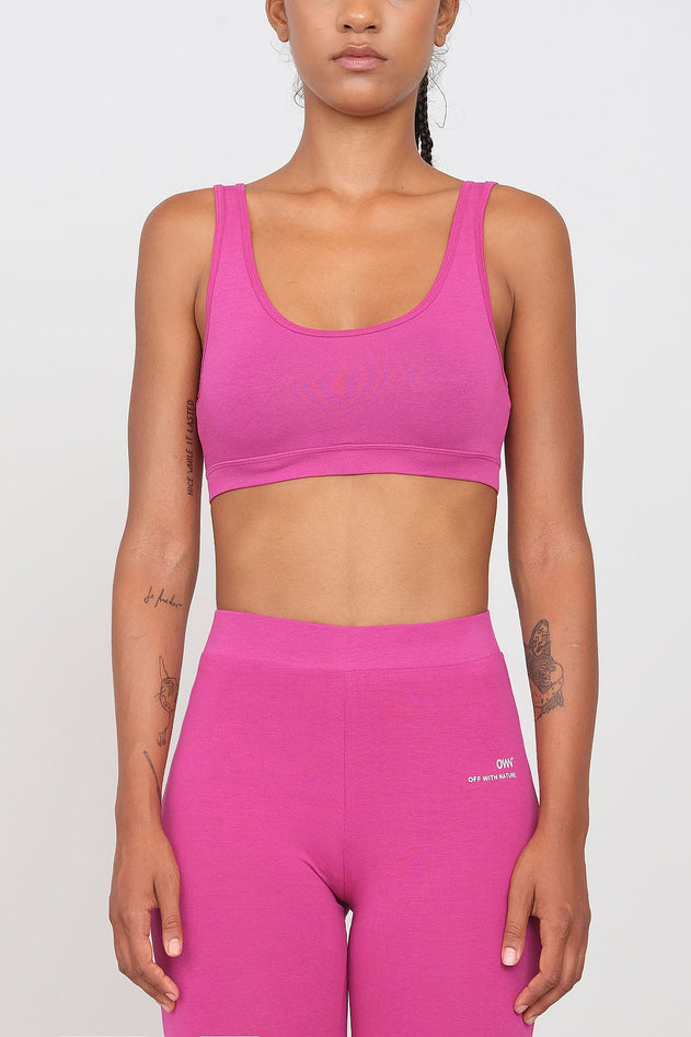 Sporty Set Leggings And Bra Fuchsia