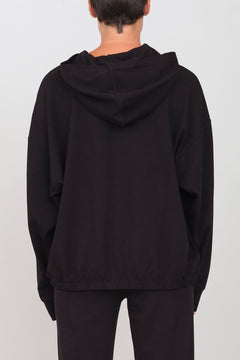 Interlock Short Hoodie Black