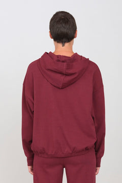 Interlock Short Hoodie Prune