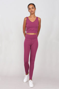 Sporty Set Leggings And Top Deep Purple