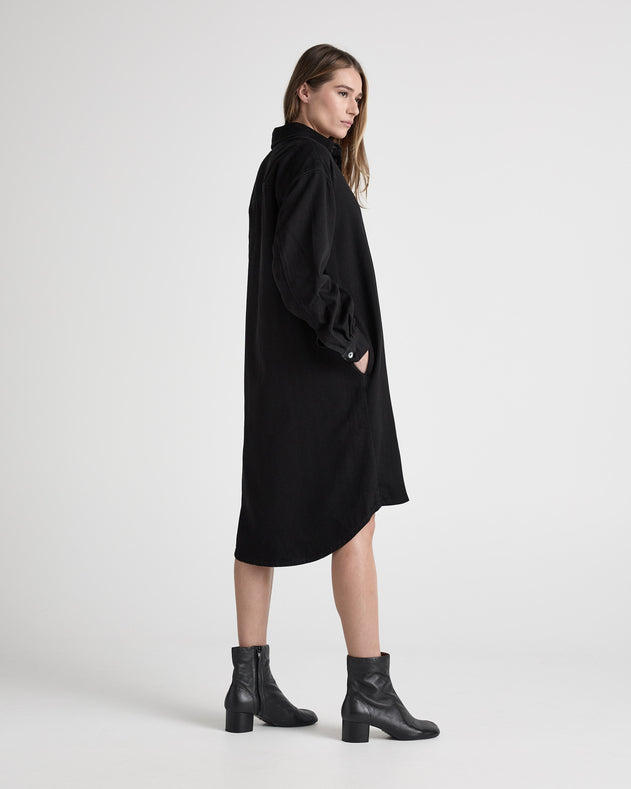 Ella Denim Dress  BlackDip