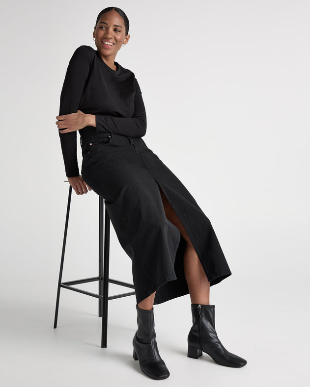 Lena Long Skirt Nero
