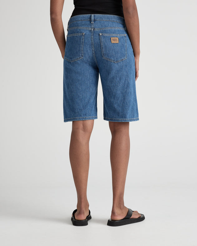 Suzy Mid Denim Short Medium Stone