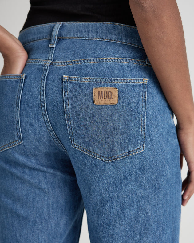 Suzy Mid Denim Short Medium Stone
