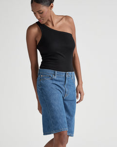 Suzy Mid Denim Short Medium Stone