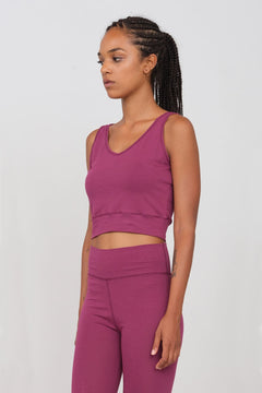 Sporty Set Leggings And Top Deep Purple