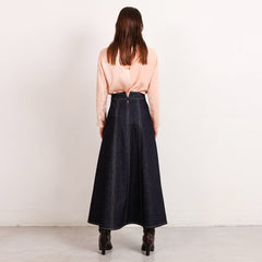 Flow A-Line Denim Skirt Raw Denim