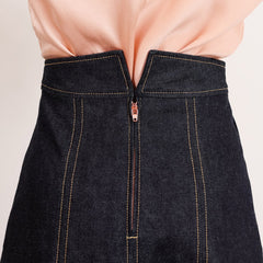 Flow A-Line Denim Skirt Raw Denim