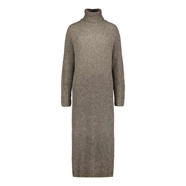 Helene roll-neck jurk grijs
