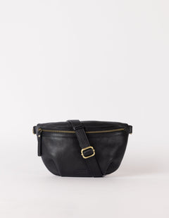 Milo Soft Grain Leather Bum Bag Black