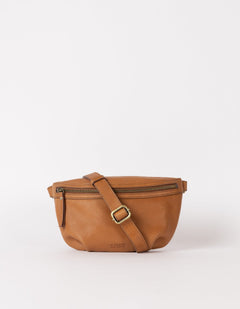 Milo Soft Grain Leather Bum Bag Oak Brown