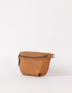 Milo Soft Grain Leather Bum Bag Oak Brown