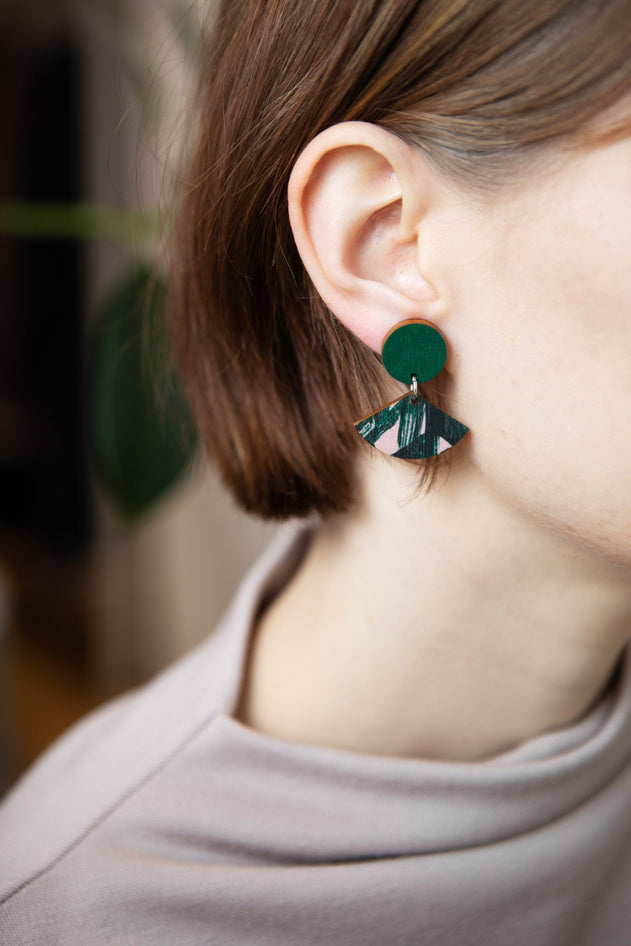 Pikku-Viuhka Earrings Metsikkö Green