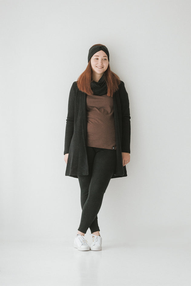 Merino Cardigan Black