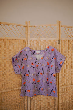 Vieno Kimono Sleeve Shirt Lavender Kukkaniitty