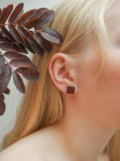 Pala Earrings Burgundy