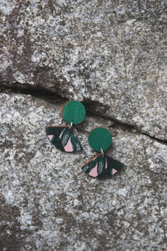 Pikku-Viuhka Earrings Metsikkö Green