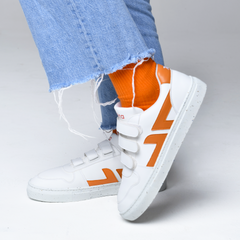Alpha Klittenband Oranje Sneakers