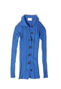 Rhea Merino Cardigan Blue