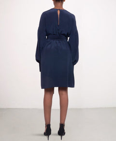 Short Sunday Dress in Navy Blue