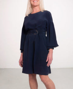 Short Sunday Dress in Navy Blue