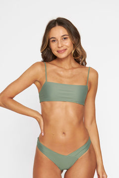 Sanur Bandeau Bikini Top Army