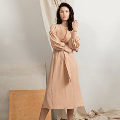 Sunday Silk Midi Dress In Powder Pink