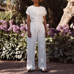 Swipe Pleated Wide Leg Pants Long